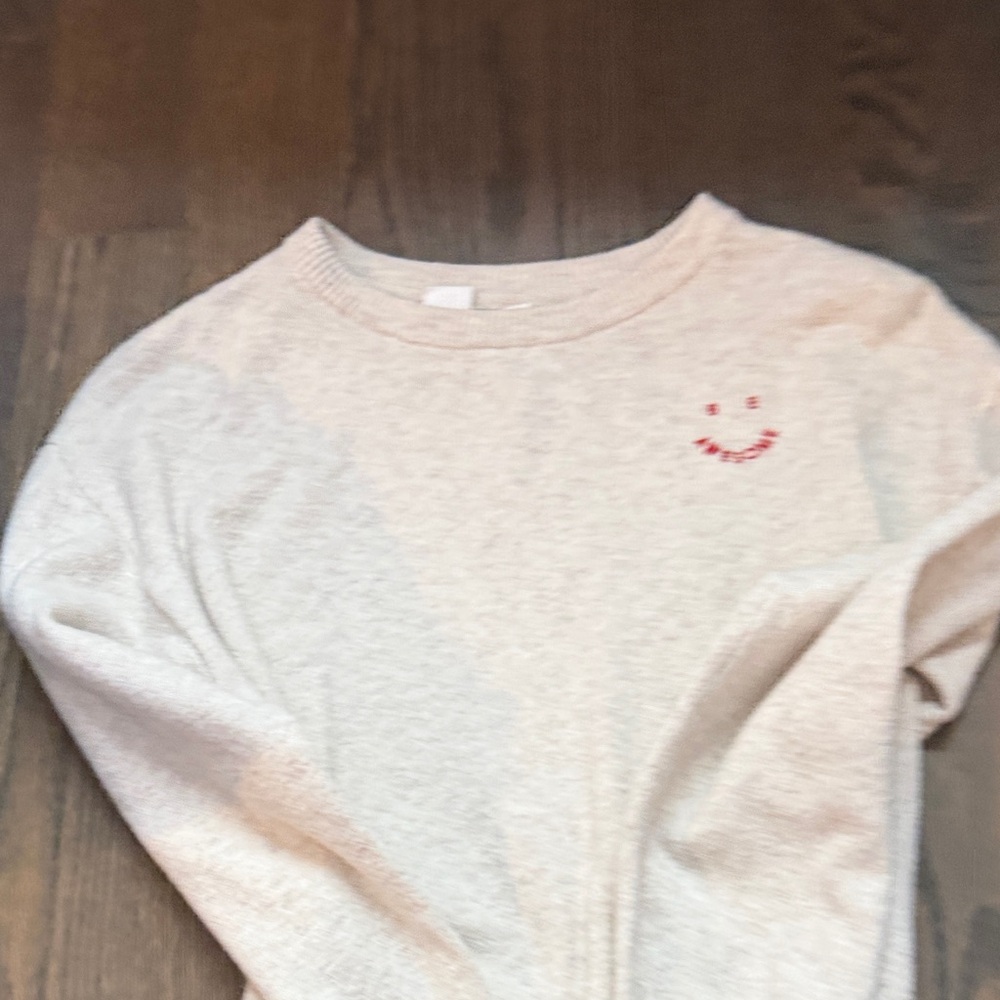 GAP Cream Sweater with Red Smiley